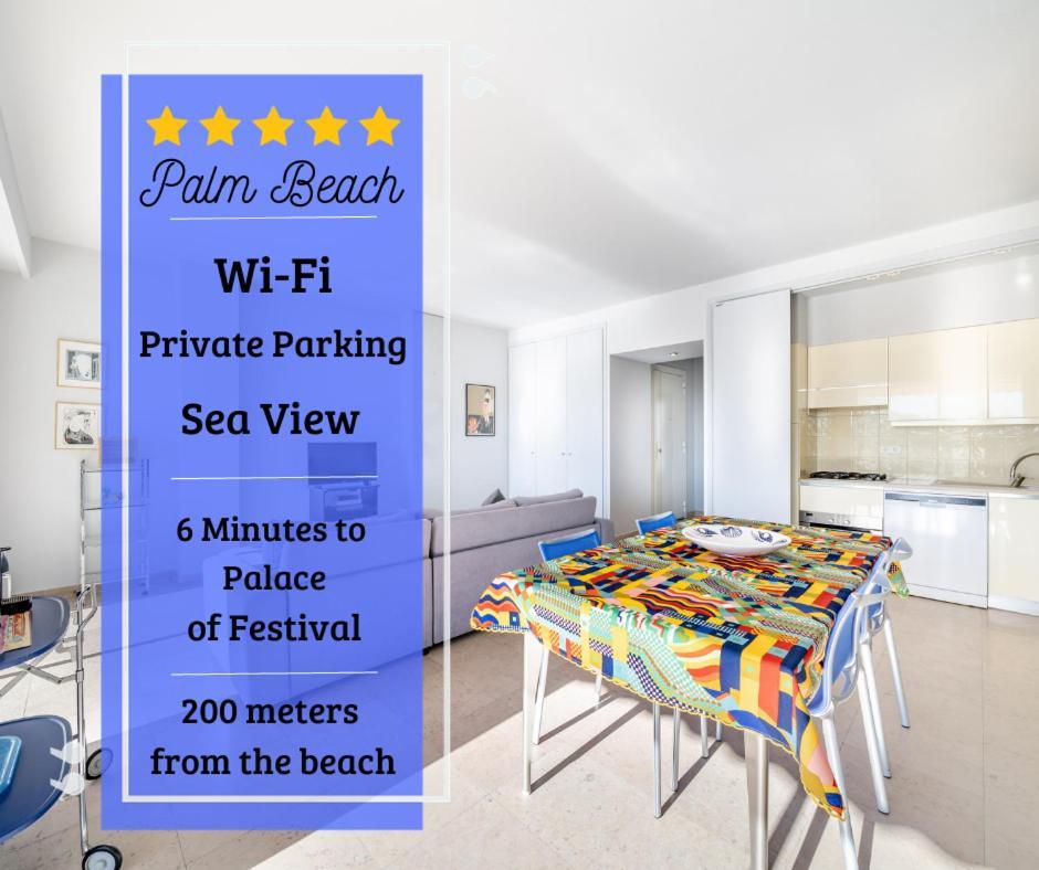 Palm Beach- Free Wifi- Parking- Sea View Cannes Exteriér fotografie